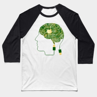 Electronic Circuit, Advanced Technology AI Human Brain Baseball T-Shirt